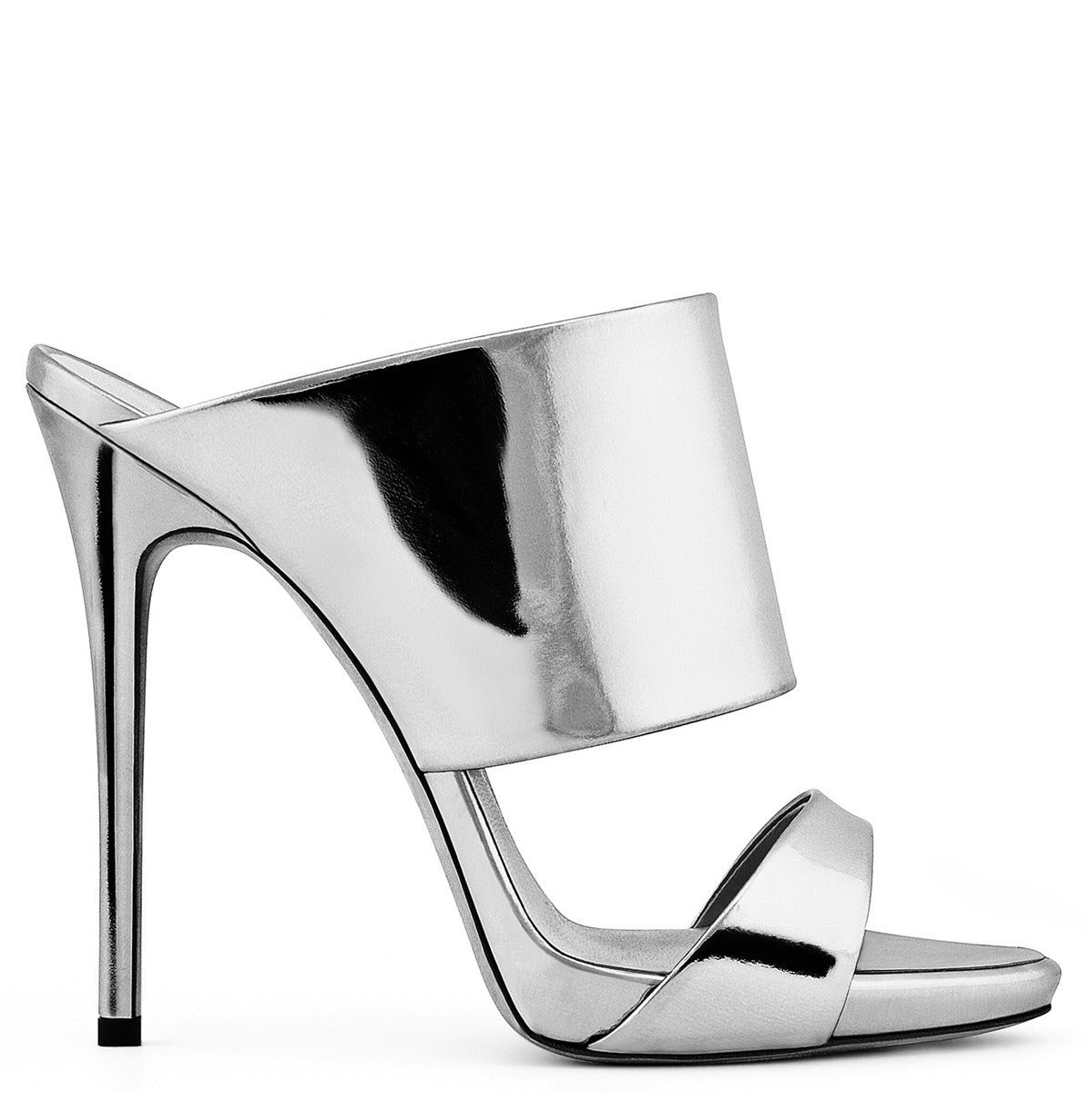 Shiny High Heeled Luxury Silver Champagne Handmade Sandals