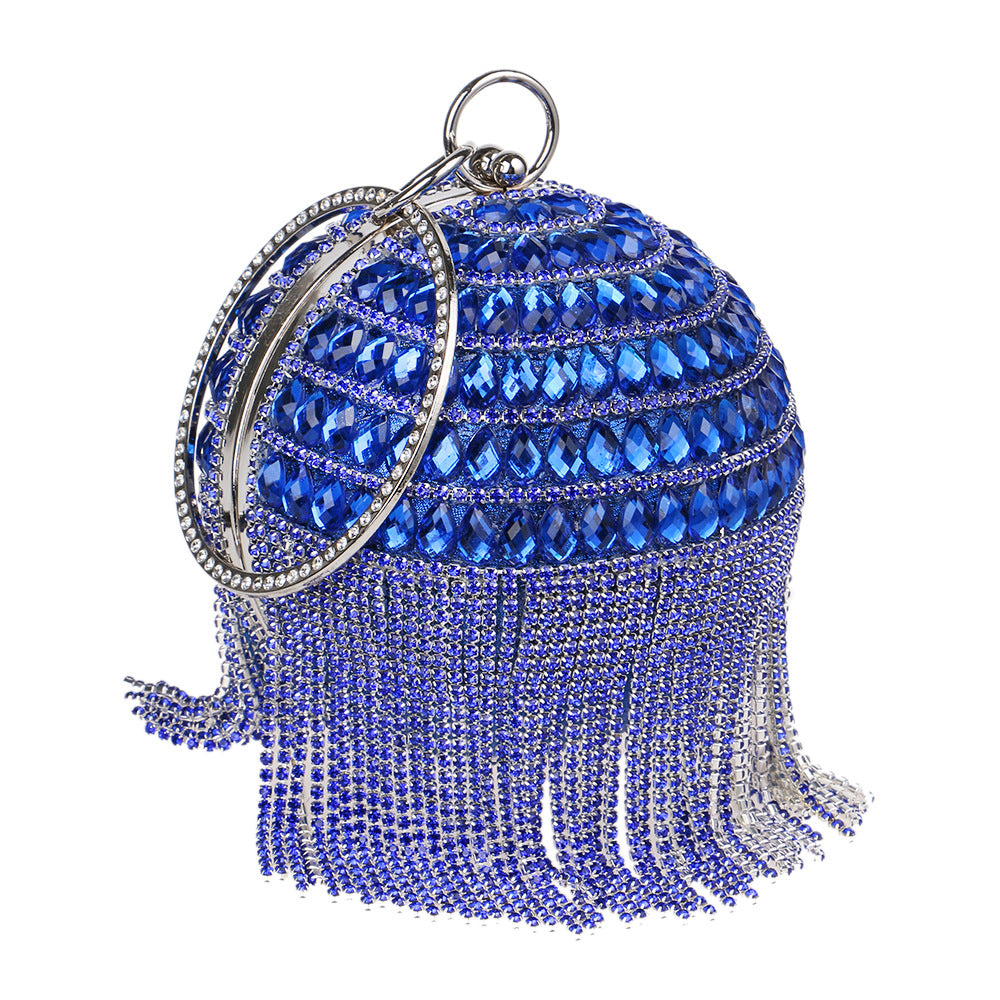 Fringe Evening Bags Ladies Fashion Ball Round Tote Bag Banquet Dress Evening Bags