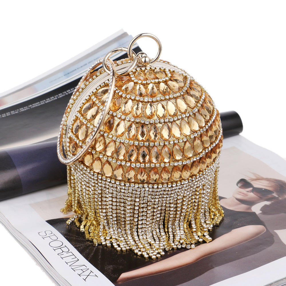 Fringe Evening Bags Ladies Fashion Ball Round Tote Bag Banquet Dress Evening Bags