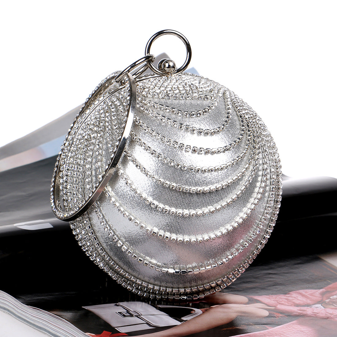 Round Evening Bag Ladies Banquet Bag Hand-nominated Lady Dress Versatile Evening Bag