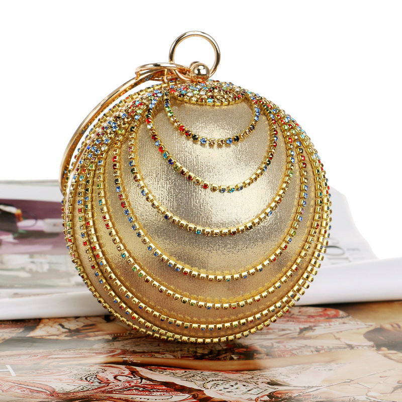 Round Evening Bag Ladies Banquet Bag Hand-nominated Lady Dress Versatile Evening Bag