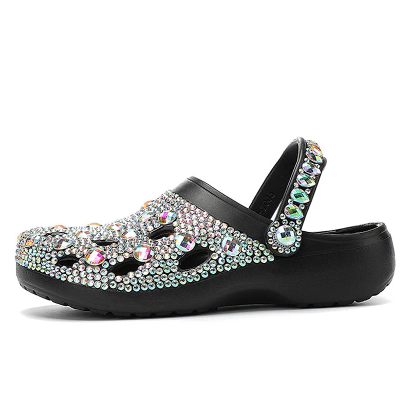 Women Summer Luxury Soft Rhinestone Slides