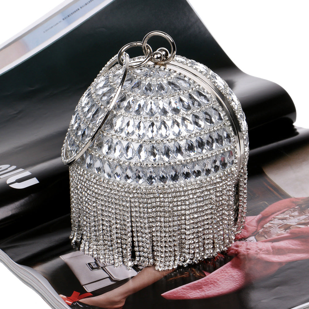 Fringe Evening Bags Ladies Fashion Ball Round Tote Bag Banquet Dress Evening Bags