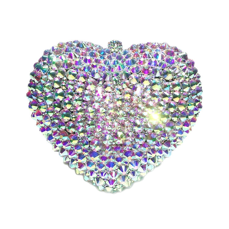 Romantic Diamond Evening Heart Shape Crystal Custom Shoulder Bag