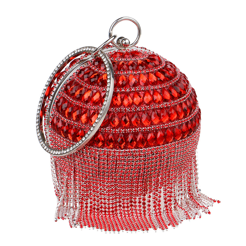 Fringe Evening Bags Ladies Fashion Ball Round Tote Bag Banquet Dress Evening Bags