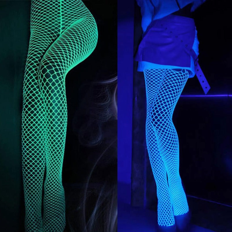 Cool nightglow fish net socks/pantyhose