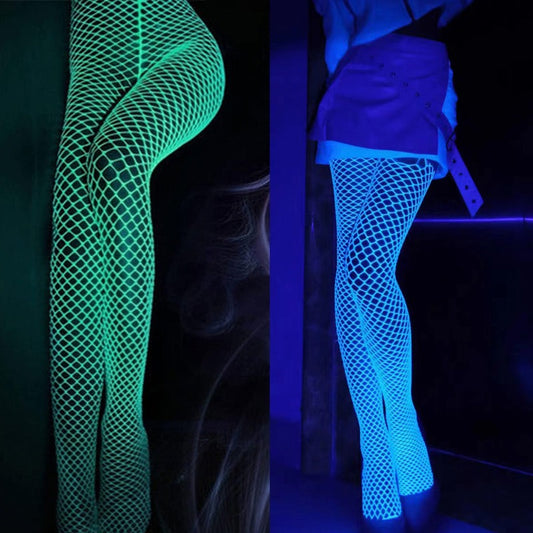 Cool nightglow fish net socks/pantyhose