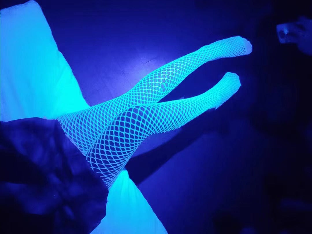 Cool nightglow fish net socks/pantyhose