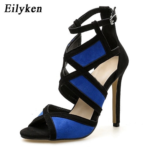 Sexy Women Sandals Hollow out Buckle Strap High Heels Pumps