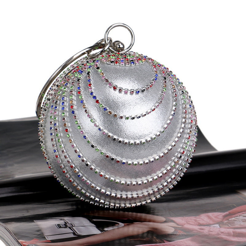 Round Evening Bag Ladies Banquet Bag Hand-nominated Lady Dress Versatile Evening Bag