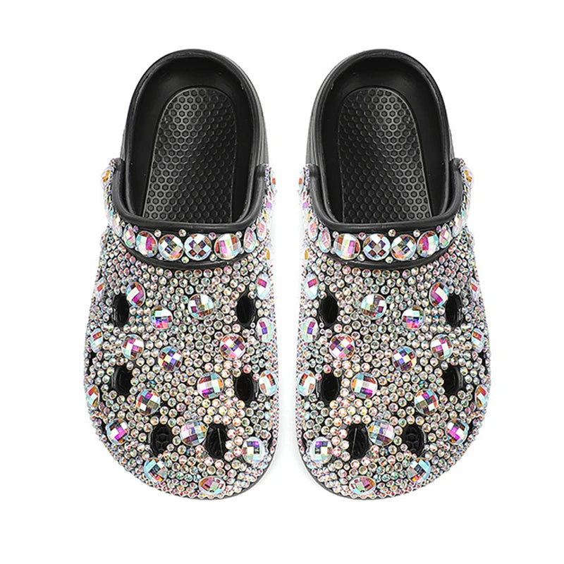 Women Summer Luxury Soft Rhinestone Slides