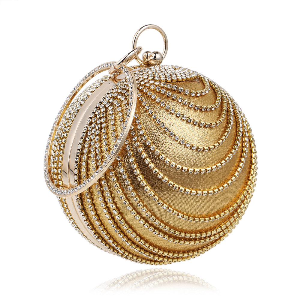 Round Evening Bag Ladies Banquet Bag Hand-nominated Lady Dress Versatile Evening Bag