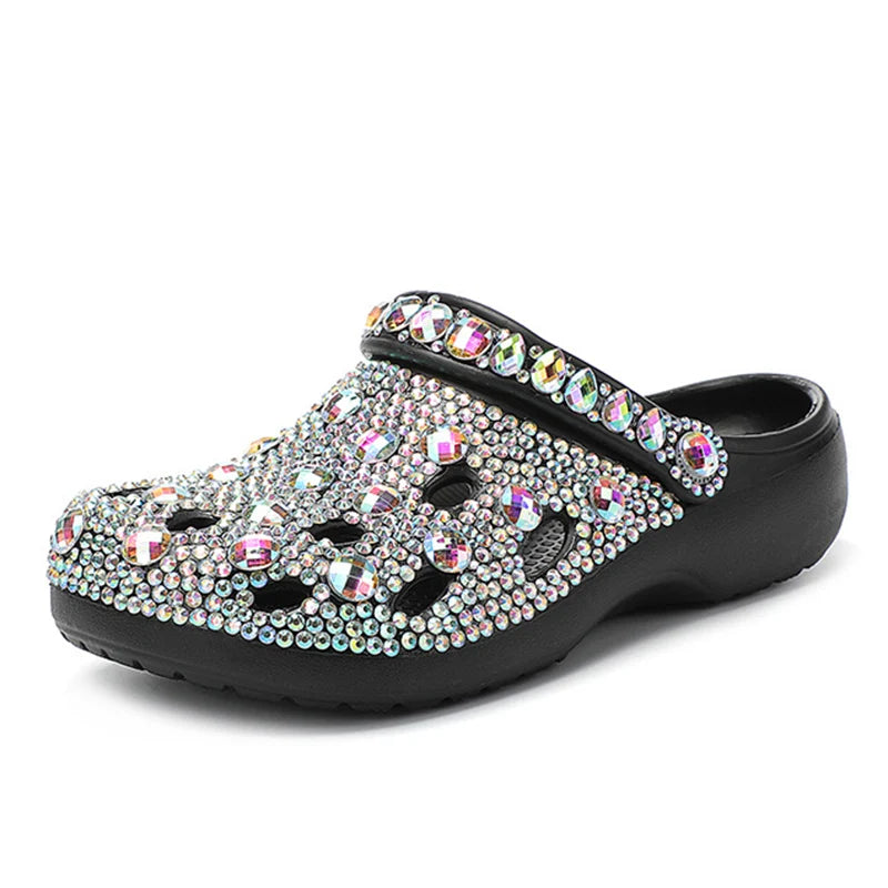 Women Summer Luxury Soft Rhinestone Slides